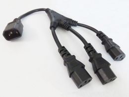 10A/250V Power Adapter Cord, IEC 320 C14 male to 3 x C13 Female Y Splitter Cable About 30CM/1PCS