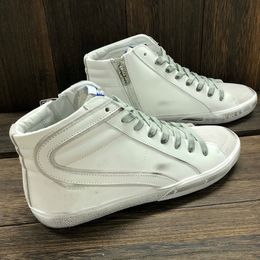 Slayt yüksek top Ayakkabı Kadın Sneakers lüks Eğitmenler Pullu Klasik Beyaz Do-eski Kirli Erkek ayakkabısı