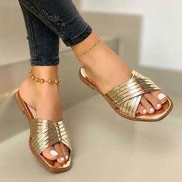 Casual Sandals Shoes for Women 2021 Famous Designer Brand Slippers Fashion High Quality Flat Ladies Flip Flops Luxury Slides New 0227