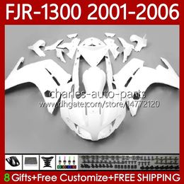 OEM Fairings For YAMAHA FJR-1300 FJR 1300 A CC FJR1300 01 02 03 04 05 06 Moto Body 106No.40 FJR-1300A Gloss white 2001 2002 2003 2004 2005 2006 FJR1300A 01-06 Bodywork Kit