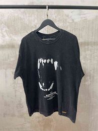 Best Quality Spike Print PESO T Shirt Men Women 1 1 T-shirt High Street Summer Style Vintage Tops Tee harajuku G1229