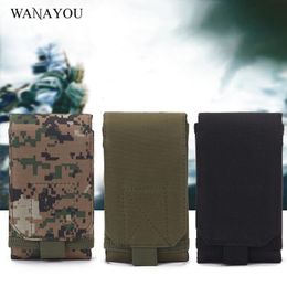 Outdoor Bags WANAYOU 6 Inch Waterproof Tactical Molle Bag Phone Holder Case Waist Belt Pouch Hunting Mountaineering Camping Camo