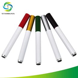 Cigarette Shape Aluminium Alloy Metal Pipes 80mm Length One Hitter Tobacco Pipe For Smoking