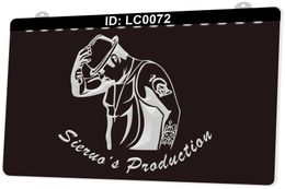 LC0072 Sieruo's Production Tattoo Light Sign 3D Engraving
