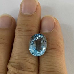 108mm 3.4 carats natural topaz Oval cut sky blue topaz gemstone loose stone H1015