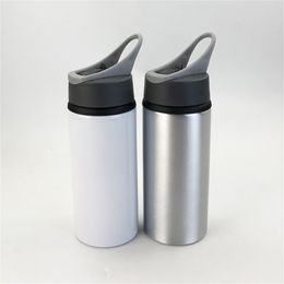 Sublimation Tumblers with Handles Aluminium Water Bottles White Blank Coffee Mugs Themal Transfer Drinking Cups A02