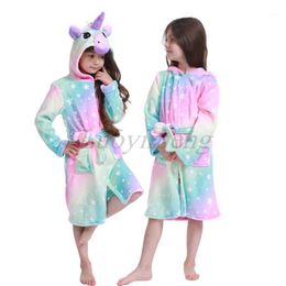 Women's Sleepwear 3-12year Girls Robe Cartoon Hoodies Baby Boys Pajamas Beach Towels Pyjamas Kids Bathrobe Children's Christmas Clothing