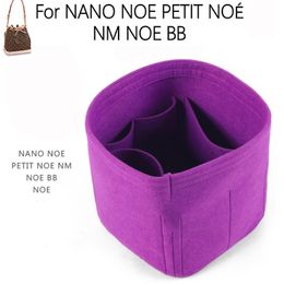 For Noe Series Noe BB PetitNM Insert Bag Organiser Handbag Organiser Inner Purse Bags - Premium Felt (Handmade/20 Colors) 210402