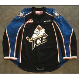 Men Vintage Customize CHL WHL Kootenay Ice 12 Luke Philp Hockey Jersey custom any name number