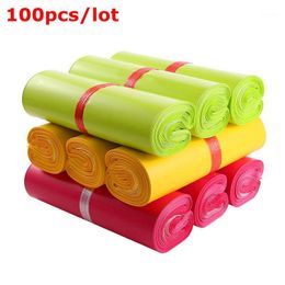 Gift Wrap 100Pcs /lot Coloured Mailer Plastic Garments Bag Mailing Bags Express Packaging Envelope Courier