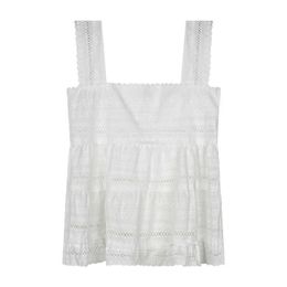 PERHAPS U White Lace Square Neck Sleeveless Sarafan Tank Backless Tops Sexy Women Female Solid B0130 210529