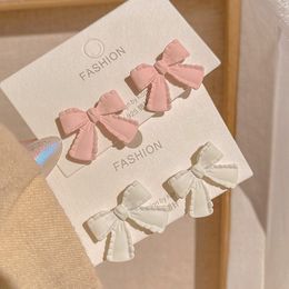 Korean New Trendy Colour bow Knot Studs Ear Charm Lady Charming Simple Long Earrings Jewellery Unusual Gifts For Women girls AFSHOR