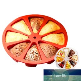 1pcs Baking Molds Round Cavity Silicone 8 Red Silicone Portion Cake Mold Soap Mould Pizza Slices Pan