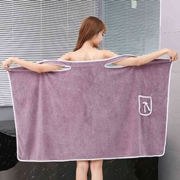 Wearable Soft Bath Towel Fashion Women Sexy Quick Dry Magic Bathing Beach Spa Bathrobes Wash Clothing Dresses 211221