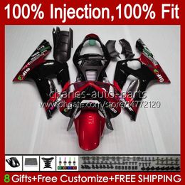 OEM Injection Mould For KAWASAKI NINJA ZX 6R 6 R 600 CC ZX600 ZX-6R 2003 2004 Bodywork 8No.118 ZX636 ZX 636 600CC 03-04 Body ZX600C ZX-636 ZX6R 03 04 Fairing Kit metal red stock