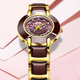 LIGE Women Watches Top Brand Luxury Ladies Quartz Clocks Waterproof Wristwatch Fashion Women Watch Men Ceramic Watch Lovers 210527