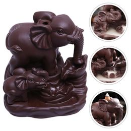 Ceramic Elephant Shaped Incense Censer Burner Aroma Therapy Supplies Shower Curtains