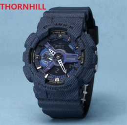 World Time Electronic multi-function watches Fashion Casual men's outdoor watch sports women's LED Dual Display Digital Quartz Waterproof Calendar wristwatch
