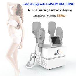 4 Handles EMslim HI-EMT Slimming Machine Electromagnetic Muscle Stimulation Fat Burning Body Shaping Beauty Equipment