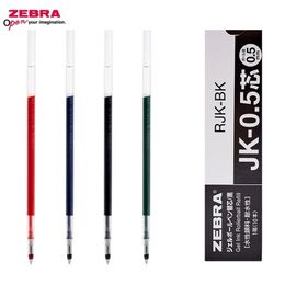 12 Pcs/Lot Zebra JK-0.5 Gel Pens Refills for SJ3, J3J2, J4J1 Gel Pen 0.5 mm-4 Colours (Black, Red, Blue, Green) Stationery 210330