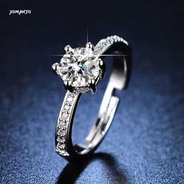 Ring 2021 Fashion Crystal Engagement Design Rings for Women Luxury Jewellery White Elegant Rings Female Wedding Bridal Best Gift X0715