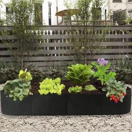 Planters & Pots 2PCS Garden Planter Bed Thickened Non-Woven Fabric 8 Grids Planting Grow Raised Home Tools For Outdoor Plants