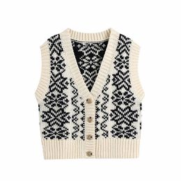 V-neck Single-Breasted knitted Vest Women's Sweater Autumn And Winter Loose Wild Vest Sleeveless Cardigan 210520