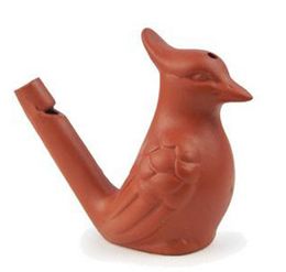 Ceramic crafts Vintage Style Bird Water Whistles Clay Ocarina Warbler Song Chirps Bathtime Toys