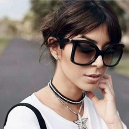 2021 Designer Female Oversized frame Sunglasses Women Sun Glasses Gradient Curved sunglasses Ladies UV400