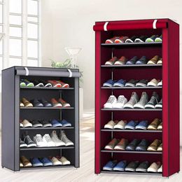 Dustproof Large Size Non-Woven Fabric Shoes Rack Shoes Organizer Home Bedroom Dormitory Shoe Racks Shelf Cabinet 210609