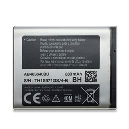 Original AB483640BU For Samsung Batteries SL-M608 J600 J608 B3210 C3050 E740 E748 F110 F118 F619 G618 J218 Cell phone Battery