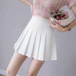 Zoki Sexy Women Pleated Skirt Summer High Waist Chic A Line Ladies Pink Mini Skirt Korean Zipper Preppy Style Girls Dance Skirt 210412