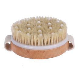 Wholesale Skin Body Soft natural bristle Brush Wooden Bath Shower Bristles Brushes without Handle