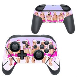 Movies Hero Games Handle Decorations Stickers Sexy Girls Decals Cartoon Scratch Film Game Handles Decorate For Switch Pro Controller Accessories