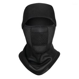 Outdoor Winter Neck Cycling Balaclava Windproof Head Cover Fleece Lined Thermal Skiing Riding Headgear Caps & Masks