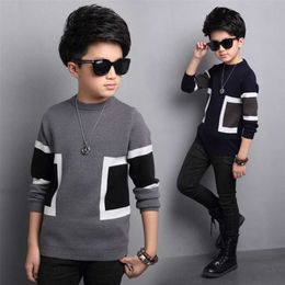 Brand Boys Sweater Winter Infant Boy Fleece Pullover Outerwear Children Cotton Thicken Kids Knitwear Tops 211104