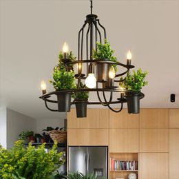 Pendant Lamps Industry Originality Wrought Iron Continuous System Rural Countryside Restaurant Coffee Shop Toggery Music Meal Botany A