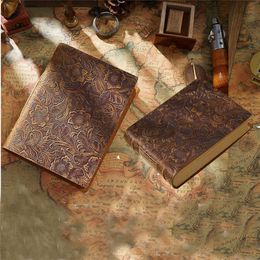 Rustic Handmade Notebook Vintage Leather Bound Journals Notepads Kraft Blank Paper 400 Pages Sketchbook Original Book 1XBJK2104