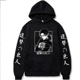 Men Women Hoodie Attack on Titan Sweatshirt Long Sleeve Anime Manga Tops Clothes Y0803