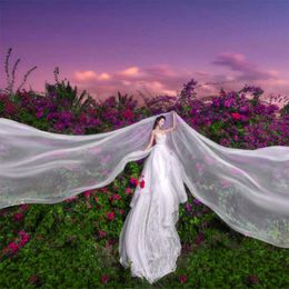 6 10 15 20 30 Meters Wedding Picture Party Bridal Extra Long 6 10 15 20 30M White Mesh Tulle Veil Bride Ivory Veils Without Comb X0726