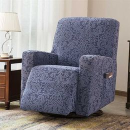 Lounge Recliner Chair Cover Relax Spandex Single Seat Sofa Slipcovers Jacquard All-inclusive Massage Armchair Funda Silla 211116