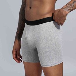 5pcs/lot Underpants Men Boxers Long Panties Underwear Cotton Boxershorts Loose Under Wear Plus Size boxer homme H1214