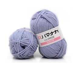 1PC 4 Shares Milk Cotton Yarn Fine Quality Hand-Knitting Thread Soft Warm DIY Cotton Threads Baby Wool for Hand Knitting Crochet Yar Y211129