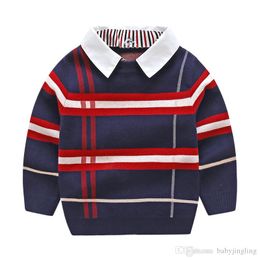 Bambini Pullover Maglione camicia Autunno Inverno Marca Maglione Cappotto Giacca Per Toddle Neonato Maglioni 2 3 4 5 6 7 Anni ragazzi Vestiti