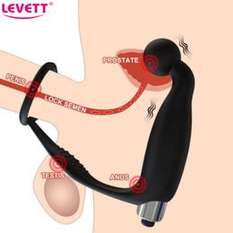 NXY Anal sex toys Male Prostate Massager Silicone Anal Plugs Vibrator Butt Plug For Men buttplug Delay Ejaculation Ring Vibrators Sex Toys For Men 1123