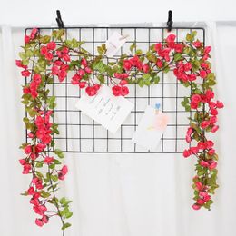 Decorative Flowers & Wreaths LuanQI 180CM Rose Artificial Christmas Garland For Wedding Home Room Decor Spring Autumn Garden Arch DIY Fake P