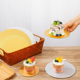 wedding cake board Canada - Baking & Pastry Tools Gold Party Displays Tray Wedding Birthday Supplies Cake Board Base Round Cakeboard Plate Mousse Dessert Stand