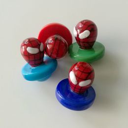 Flat Top Superhero Cap Glow In The Dark Carb Caps Smoking Accessories 35mm Height Witch Hat Shape Glass Caps Glass Bongs