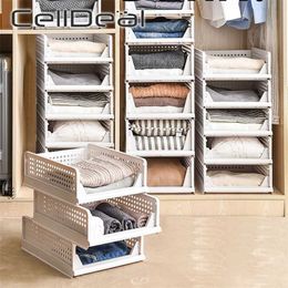 Multilayer Home Wardrobe Closet Clothing Clothes Organizer Storage Dorm Room Shelf Bedroom Cabinet Rack Box 211102