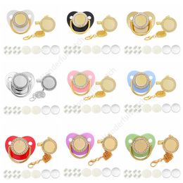 Customise Sublimation Bling Pacifier with Clip Necklace Crystals Party Favour For Baby Keepsake Brithday Gift DAW414